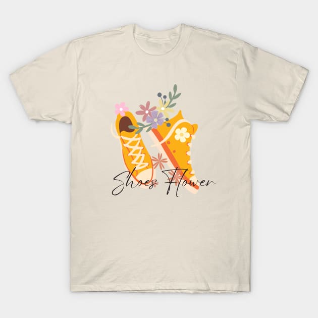 Shoes Flowe art design T-Shirt by livilop